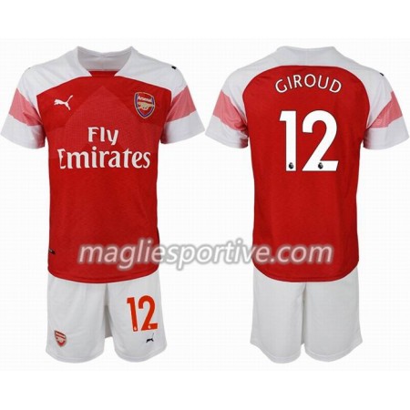 Completo Calcio Arsenal GIROUD 12 Bambino Divisa Prima 2018/2019